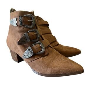 Forever 21 Cowboy Style Boot Brown Womens Size 7